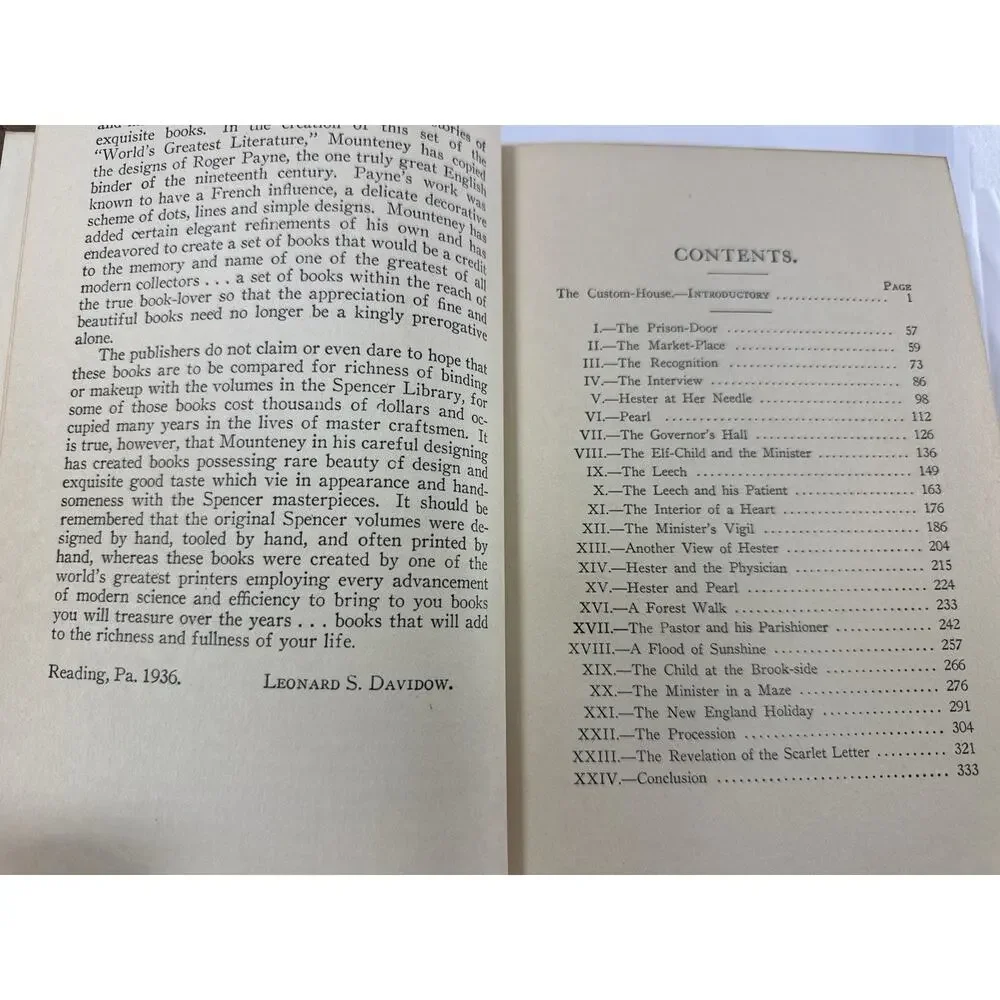 The Scarlet Letter Nathaniel Hawthorne World’s Greatest Literature Vol 6 HC